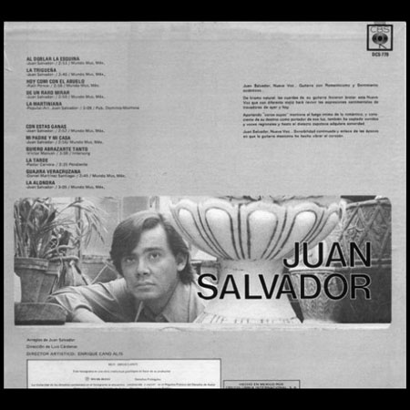 LP Homónimo Juan Salvador - Trasera