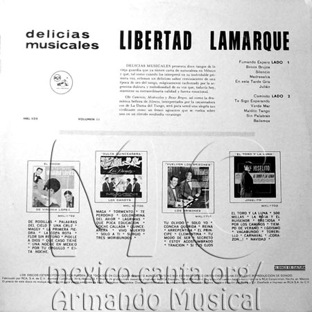 Trasera - Delicias musicales, Vol. II