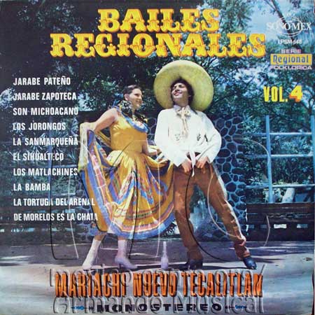 Bailes Regiomales, Vol. 4 Portada - Mariachi Nuevo Tecalitlán